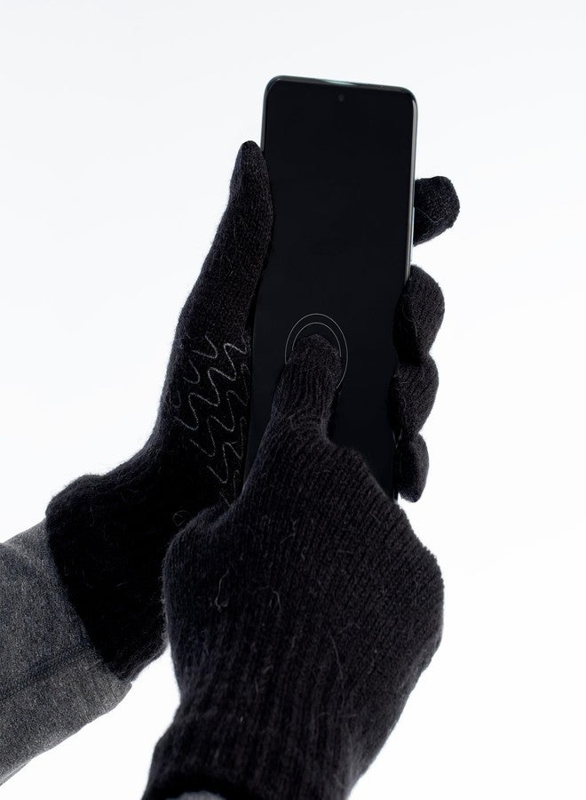 Avantic Alpaca Full Finger Gloves for Men & Women with Anti-Slip Grip Palm & Touchscreen Fingers for Ski & Cold Weather - Image 2